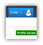 Screenshot of Step Thirteen: Profile Saved message