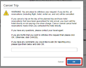 concur travel cancel flight